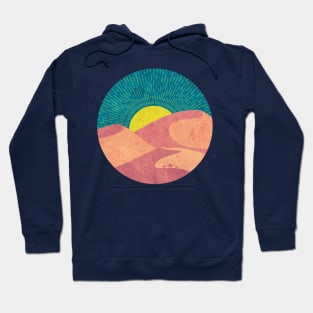 Camels in desert minimalist Hoodie